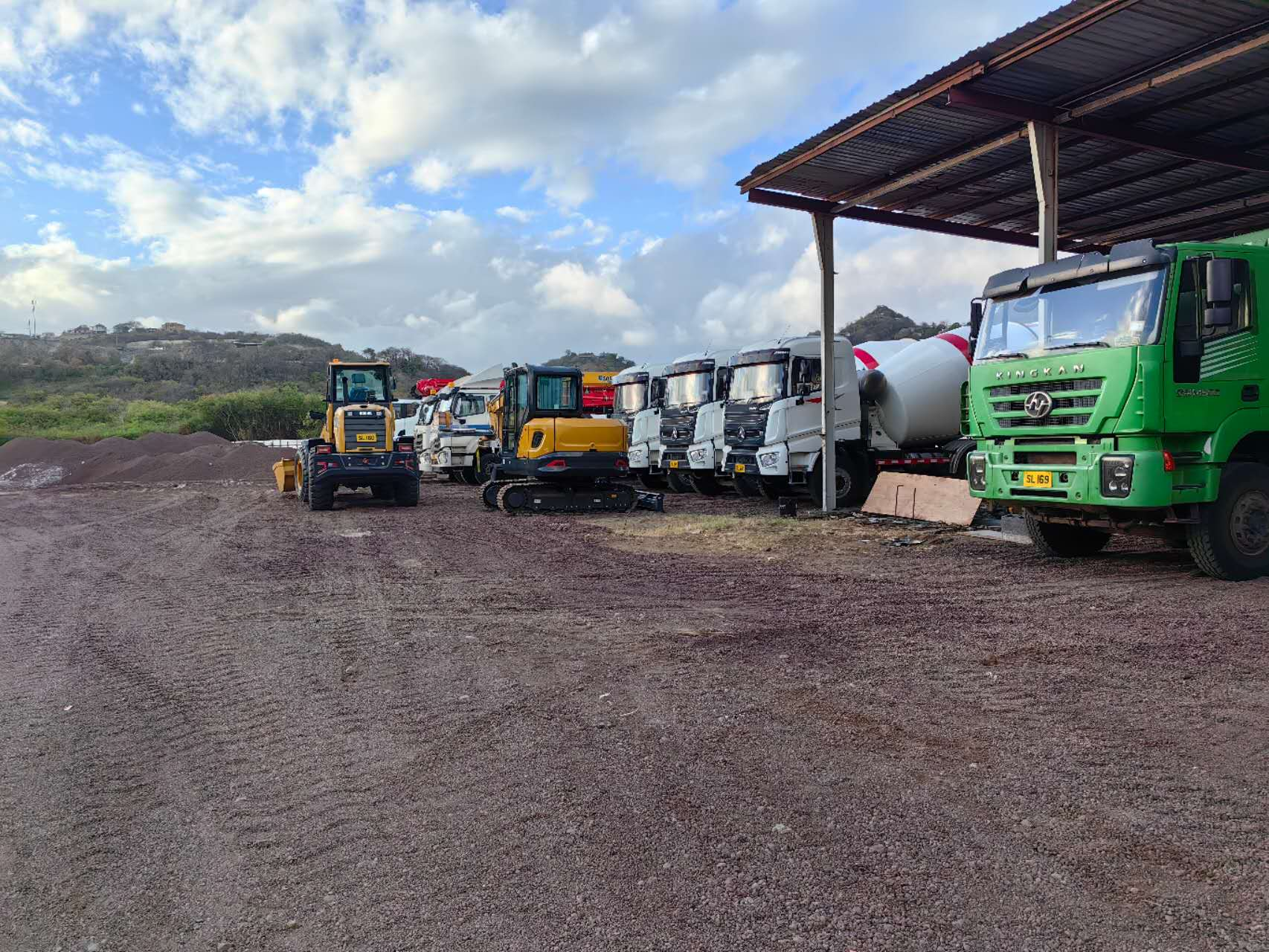 Excavator and Mixers